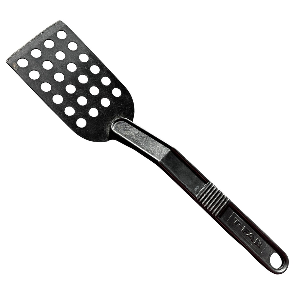 T-Fal Black Nylon‎ Slotted Holes Spatula Plastic Lightweight Flipper Canada 13"